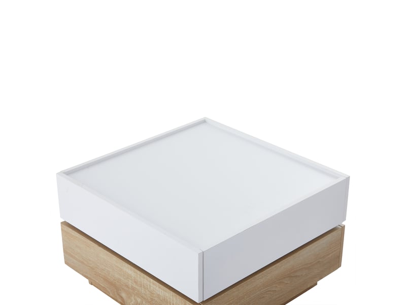 Table basse rotative 60 x 60 cm en panneau de particules - Conforama D