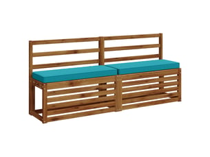 Lot de 2 coussins de banc, coussins d'assise vught 100 % polyester turquoise cf58589