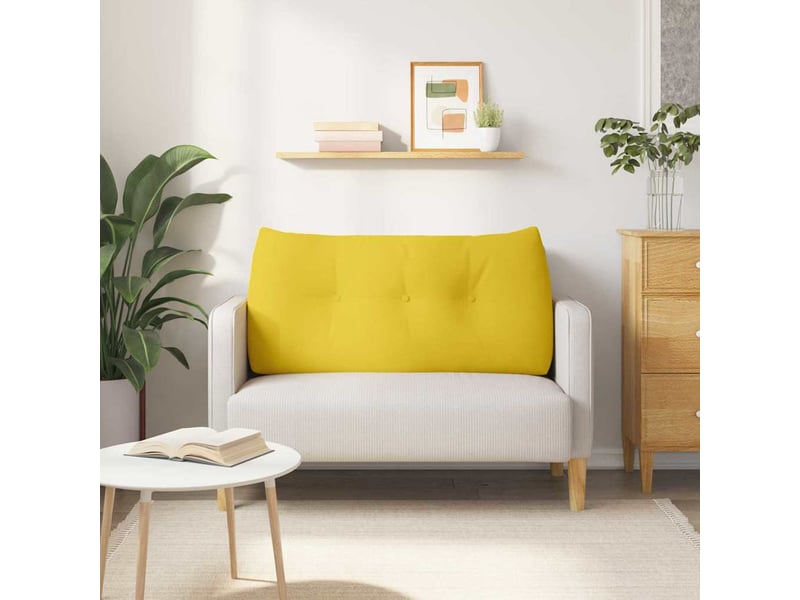  Coussin de dos, coussin de dossier jaune clair 120 x 24 x 50 cm tissu cf54770  - Conforama D
