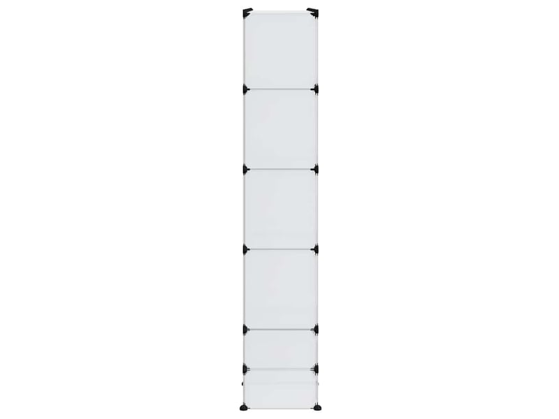  Boîte de rangement modulable avec 18 compartiments blanc 37x146x180,5 cm  - Conforama E