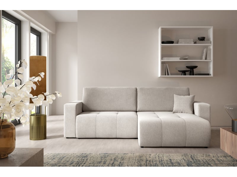 Canapé d'angle convertible molinio l gris - Conforama B