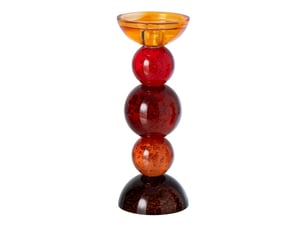 Bougeoir boules en verre ilias 26cm multicolore