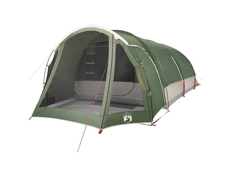 Tente de camping, tente familiale tunnel 8 personnes vert imperméable shl81335 - Conforama E