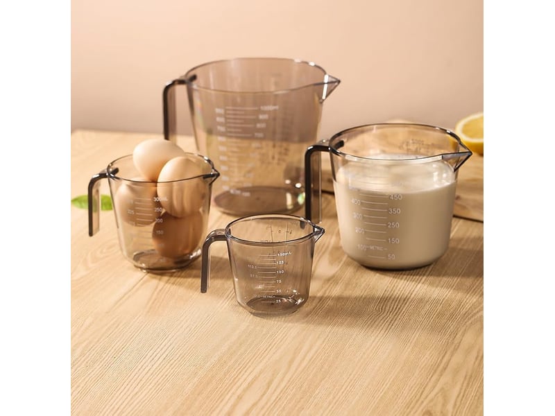  Tasse à mesurer de cuisine de 1000 ml, idéale pour les mesures en pâtisserie, un outil de cuisine indispensable (1 tasse à mesurer marron transparent  - Conforama D