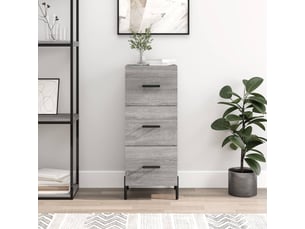Buffet - bahut - meuble de rangement sonoma gris 34,5x34x90 cm bois d'ingénierie
