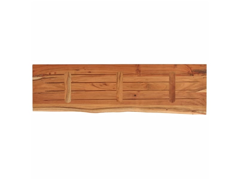  Dessus de table - plateau de table - dessus de bureau 140x40x3,8 cm rectangulaire bois massif acacia  - Conforama E
