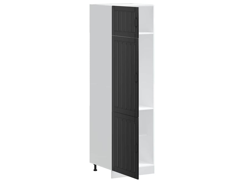  Meuble de rangement, armoire de cuisine lucca noir bois d'ingénierie  - Conforama D