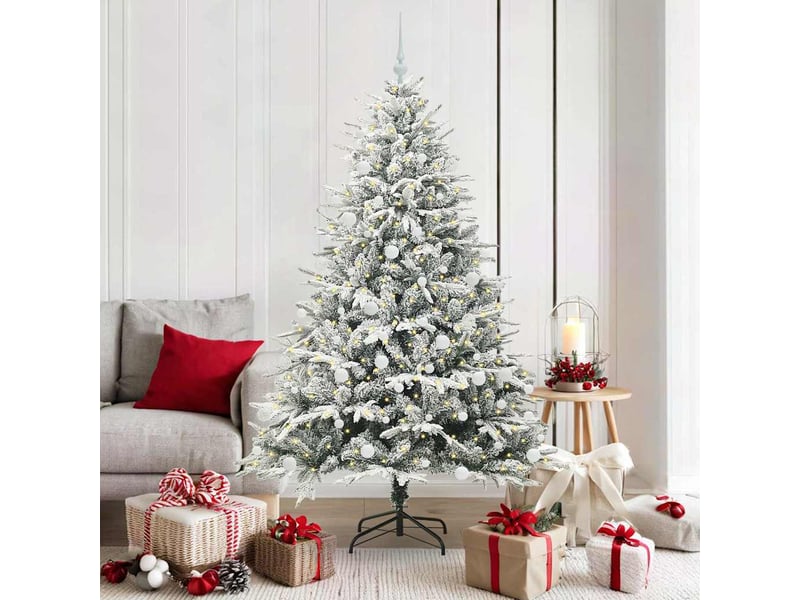  Sapin de noël - arbre de noël artificiel pré-éclairé avec ensemble de boules  - Conforama B
