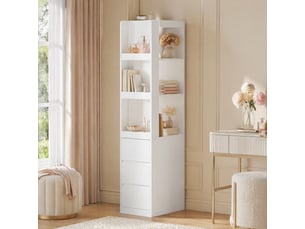 Bibliotheque coloris  blanc  <strong>HAVRYA</strong> <strong></strong> - 60 cm x 200 cm