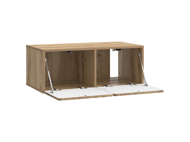  Meuble tv - banc tv - meuble de rangement mural 78,5 x 41 x 30 cm chêne artisanal  - Conforama E