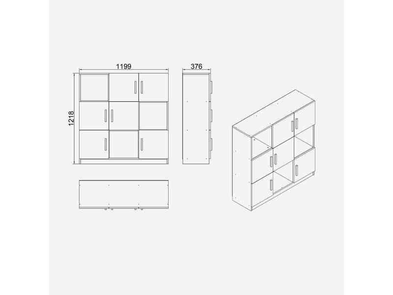  Ensemble de meubles de bureau avec bureau et rangements vaelith  - Conforama C