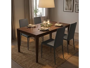 Lot de 4 chaises de salle à manger empilables en similicuir arianna - gris clair