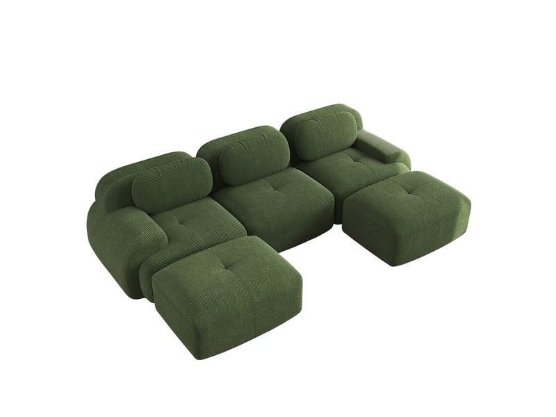 Canapé modulable, canapé de salon, en velours tricoté, livré monté, sans structure, pour salon, bureau, chambre - Conforama E