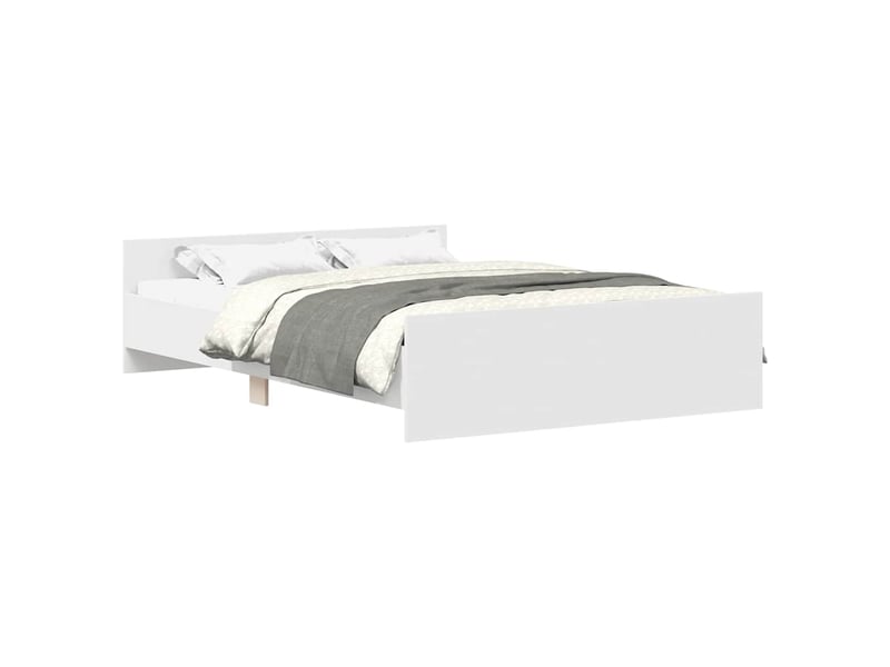  Lit double- lit adulte -  cadre de lit sans matelas blanc 150x200 cm  - Conforama A