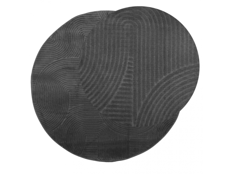  Tapis à poils ras look scandinave iza anthracite? 100 cm - comfortxl 375434 - Conforama C