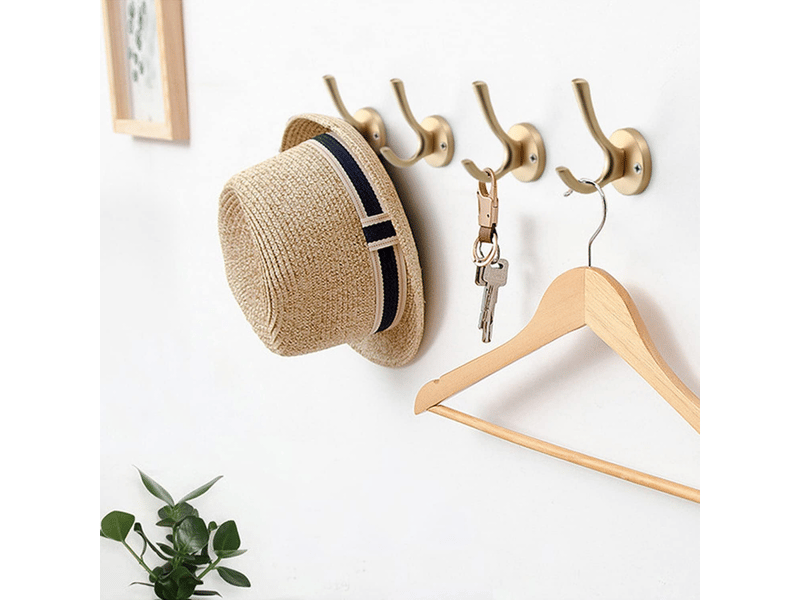 Crochets muraux, pour serviettes, pour peignoirs pour salle de bain, cuisine, hôtel, 4 pièces, jaune XLH-ZLS-000294ZLS - Conforama B