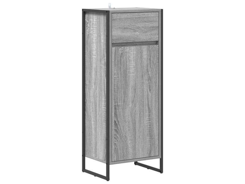  Cabinet de salle de bain, meuble de rangement gris sonoma 40x30x100 cm  - Conforama A