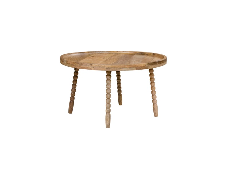 Jay- table basse en bois massif naturel ø60 cm  - Conforama A