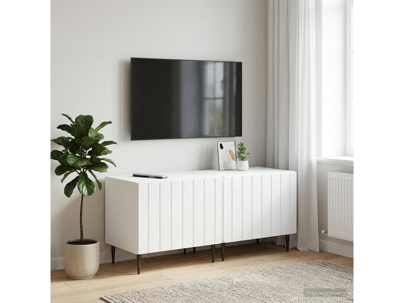  Meuble tv - banc tv - meuble de rangement blanc bois d'ingénierie  - Conforama B