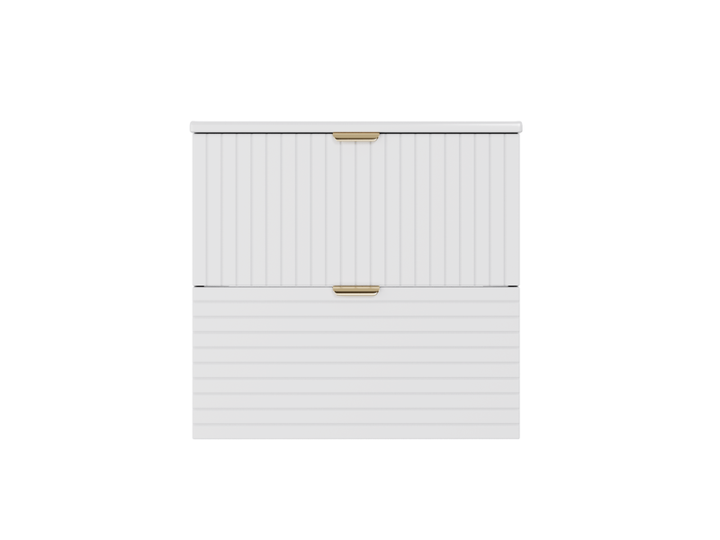 Meuble sous vasque mural 61x46x57 cm deux tiroirs mdf blanc - Conforama A