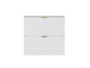 Meuble sous vasque mural 61x46x57 cm deux tiroirs mdf blanc