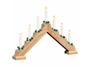 Pont de bougie de noël 7 led blanc chaud 39.5 x 5 x 29 cm cf62260