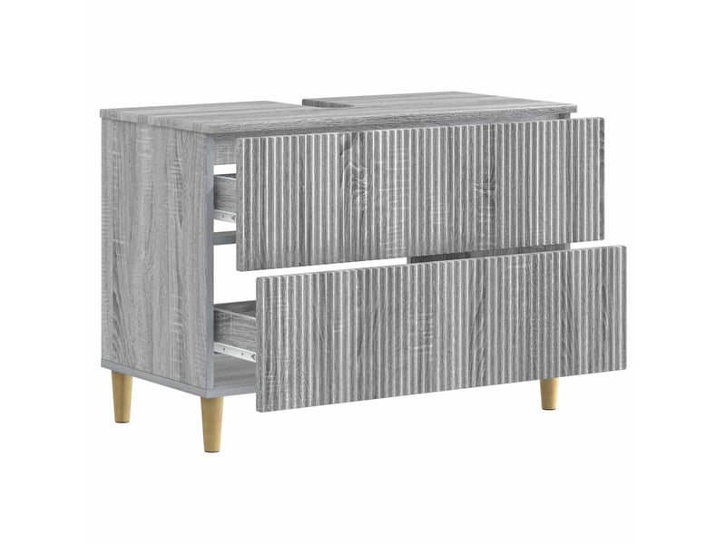  Meuble sous lavabo de salle de bain arnhem sonoma gris cf64827  - Conforama C