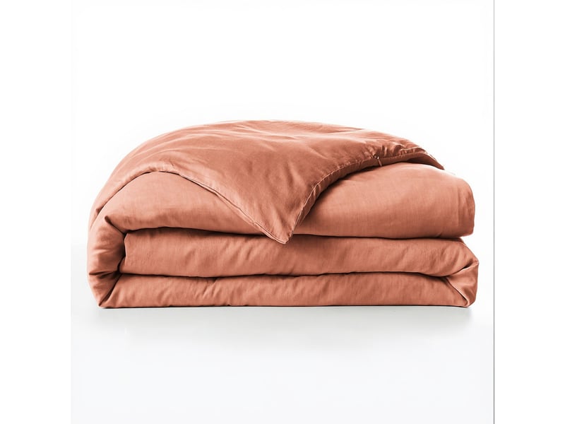  Housse de couette 140x200 cm lyocell gabrielle terracotta PD24942 - Conforama A