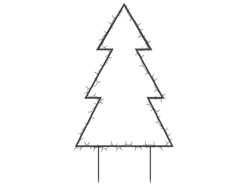  Décoration lumineuse arbre de noël avec piquets 80 led 60 cm  - Conforama E