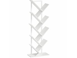 Bibliotheque coloris  blanc 8 étagère(s) <strong>MIVRAY </strong> <strong></strong> - 50 cm x 136 cm