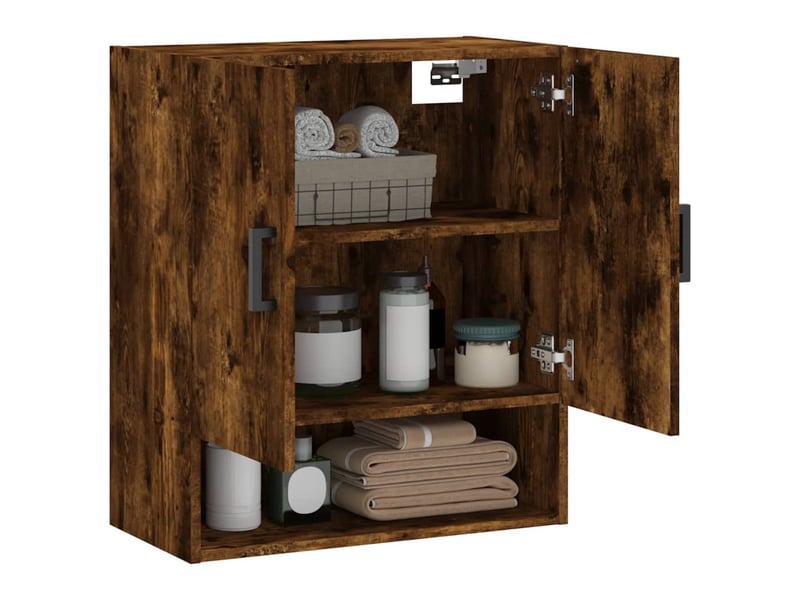  Armoire murale salon, meuble de rangement chêne fumé 60x31x70 cm bois d'ingénierie shl1038  - Conforama D