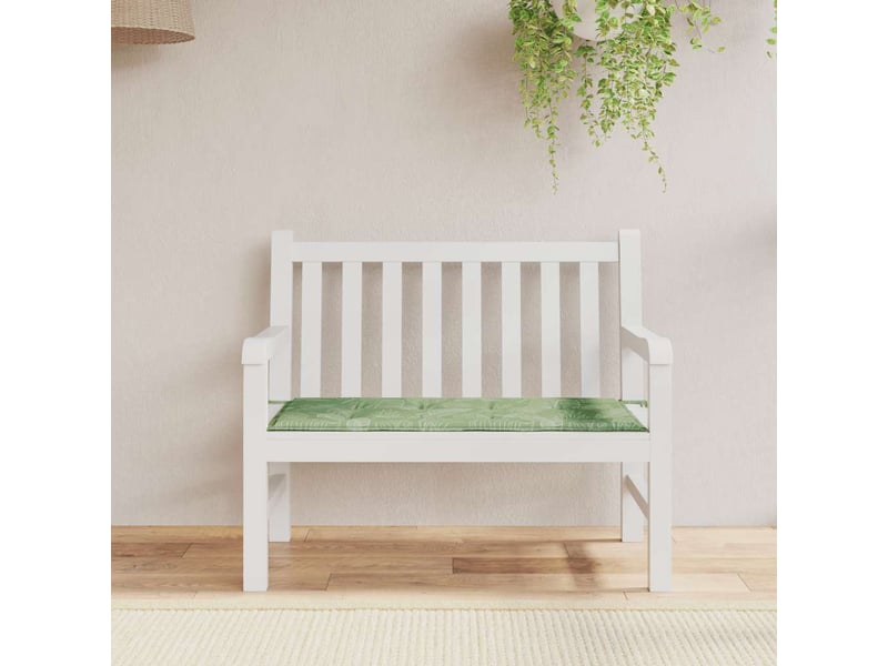  Coussin de banc de jardin, coussin d'assise motif de feuilles 120x50x3 cm cf52750  - Conforama B