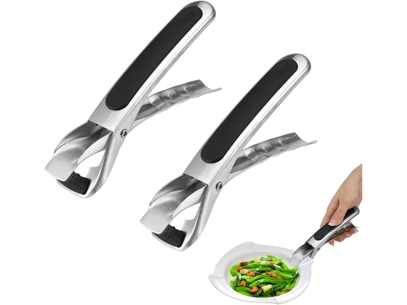  2 pince de cuisine anti-brûlure en acier inoxydable, 2 pièces, antidérapante et résistante aux brûlures, idéale pour les friteuses à air chaud GTR06148 - Conforama A