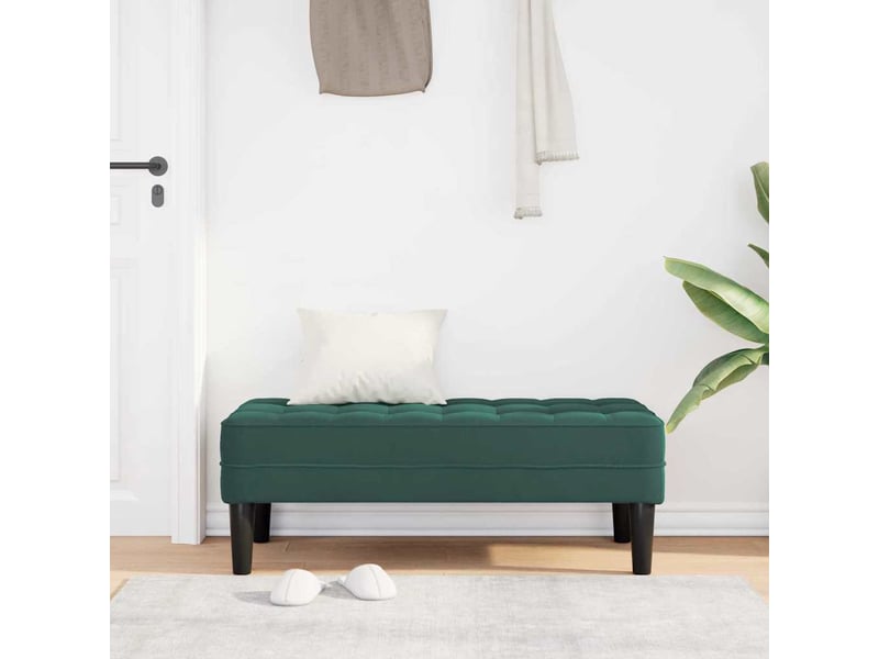  Banc chambre, banc de lit vert foncé 113x57x39 cm velours  - Conforama C