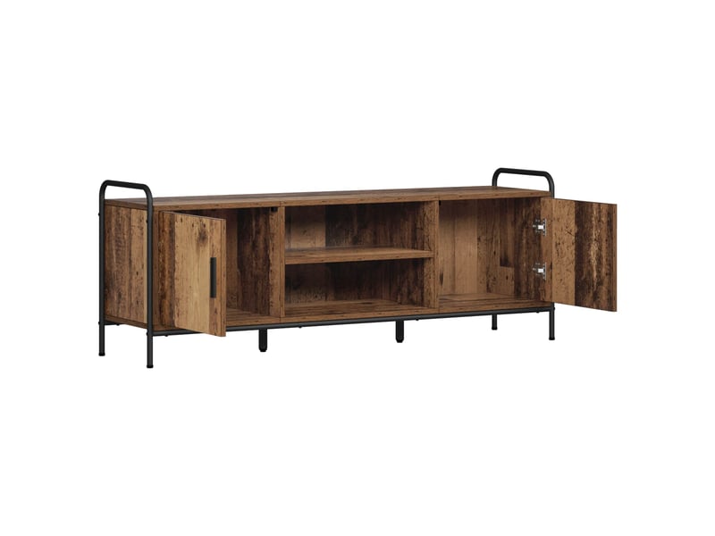  Meuble tv, table tv 133x33x50 cm bois ancien bois d'ingénierie  - Conforama C