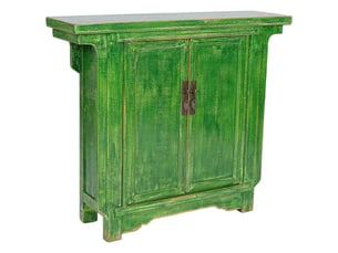 Meuble d'entrée en bois vert 100x28x86 cm h