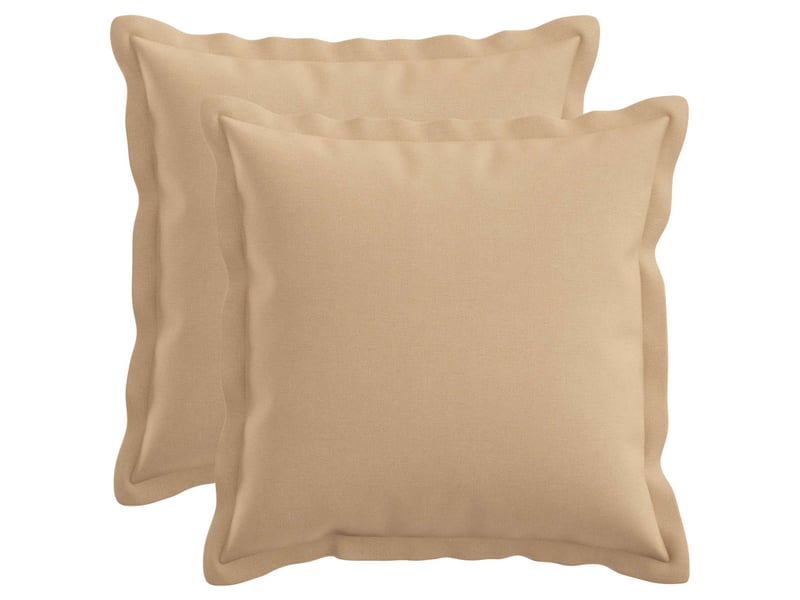  Lot de 2 coussins avec oreiller, coussins décoratifs houten crème lin synthétique cf51157  - Conforama B