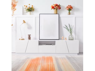 Meuble tv coloris blanc 170 cm <strong>VIVRYN</strong> <strong></strong>