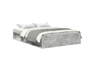 Lit 2 places 135x190 cm coloris gris
