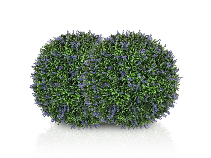 Plantes artificielles lavande, lot de 2, violettes et vertes 42 cm, protégées uv pour intérieur et extérieur - Conforama A