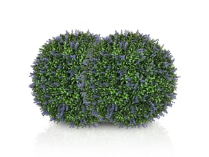 Plantes artificielles lavande, lot de 2, violettes et vertes 42 cm, protégées uv pour intérieur et extérieur