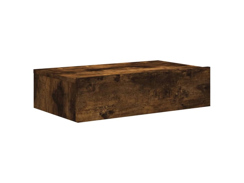  Meuble tv - banc tv - meuble de rangement avec éclairage led chêne fumé 60x35x15,5 cm  - Conforama C