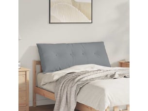 Coussin de dos, coussin de dossier gris clair 120 x 19 x 50 cm tissu cf54646