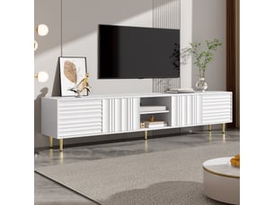 Meuble tv coloris blanc  <strong></strong>  <strong></strong>