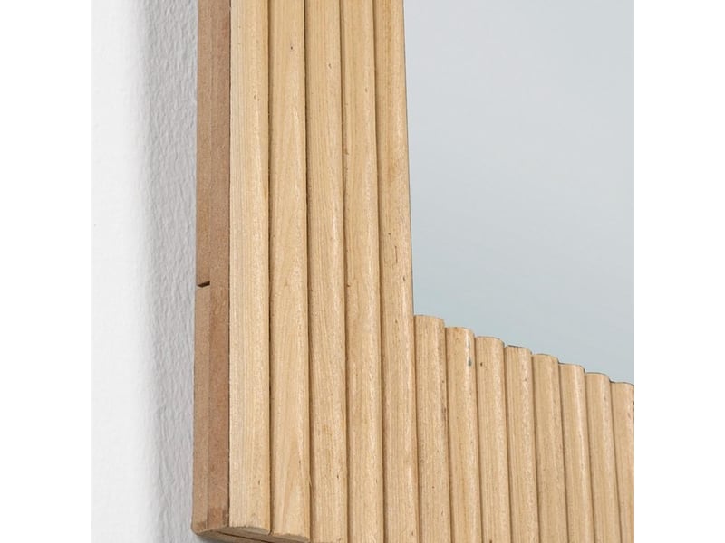  Miroir rectangulaire 60x80 avec cadre en bois naturel charley yes  - Conforama B
