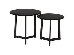 Table basse rond(e) coloris noir LPOSPI - 48 cmx40 cm