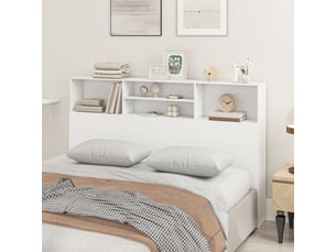 Lit avec rangement 160x200 cm <strong></strong>  <strong></strong> coloris blanc