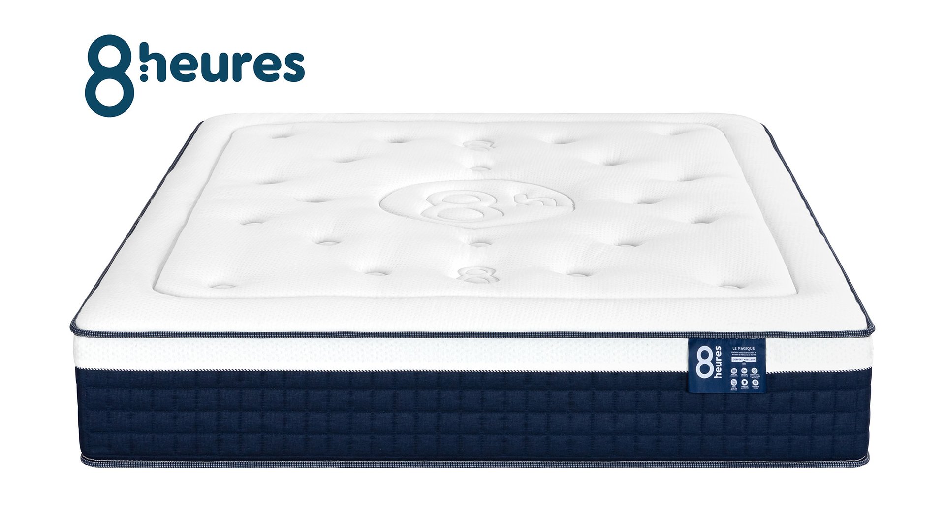 MATELAS RESSORTS + MÉMOIRE DE FORME 200X200CM 8 HEURES LE MAGIQUE