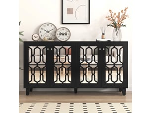Buffet    <strong></strong> <strong></strong> - 160 cm coloris noir 