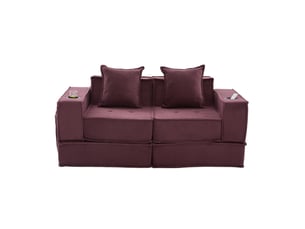 Banquette lit convertible couchage Occasionnel <strong></strong> <strong></strong> rouge